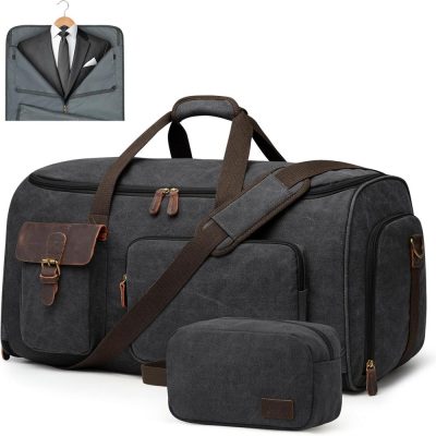 Garment Bags | Garment Bags For Travel, Convertible Garment Duffle Bags For Travel Suit Carry On Luggage For Men Hanging Suitcase With Toiletry Bag Garment Bags Black