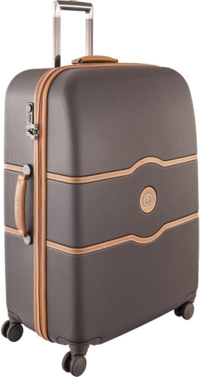 Suitcases | Chatelet Hard+ Hardside Luggage With Spinner Wheels, Chocolate Brown, Checked-Large 28 Inch Luggage Chocolate Brown