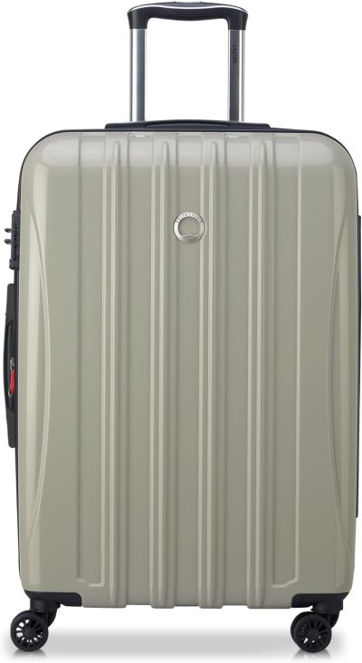 Suitcases | Helium Aero Hardside Expandable Luggage With Spinner Wheels, Ivory/Latte, Checked-Medium 25 Inch Luggage Ivory/Latte